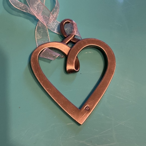 Ornament heart silver color - Picture 4 of 4